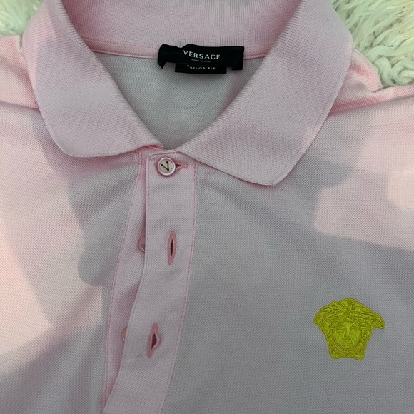 Versace pink polo with Medusa logo - Picture 3 of 4